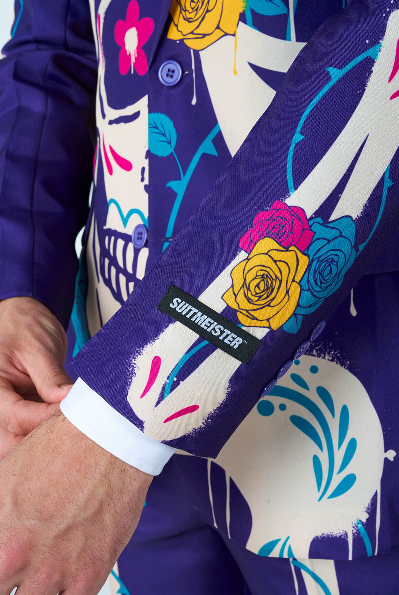 Suitmeister Sugar Skull Purple herenpak foto 09