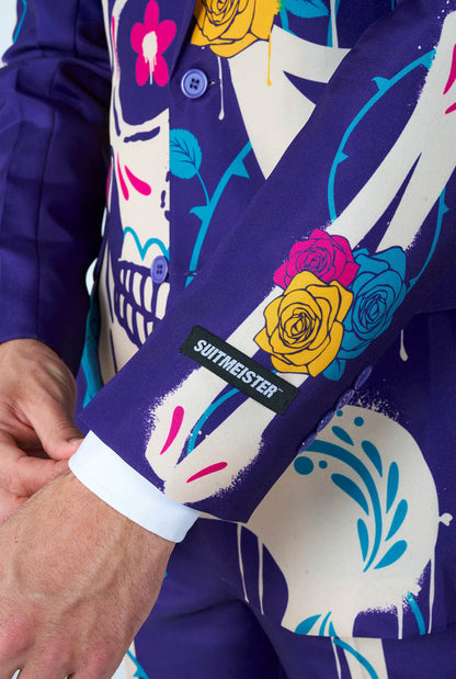Suitmeister Sugar Skull Purple herenpak foto 09