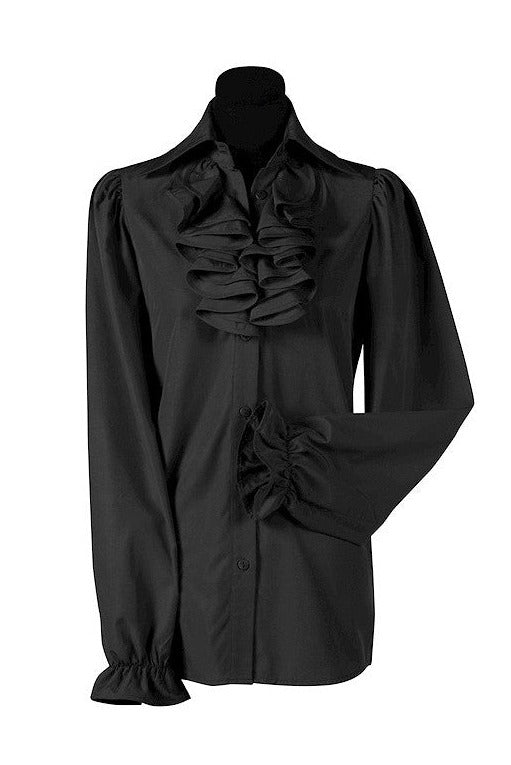 Zwarte Piratenblouse dames