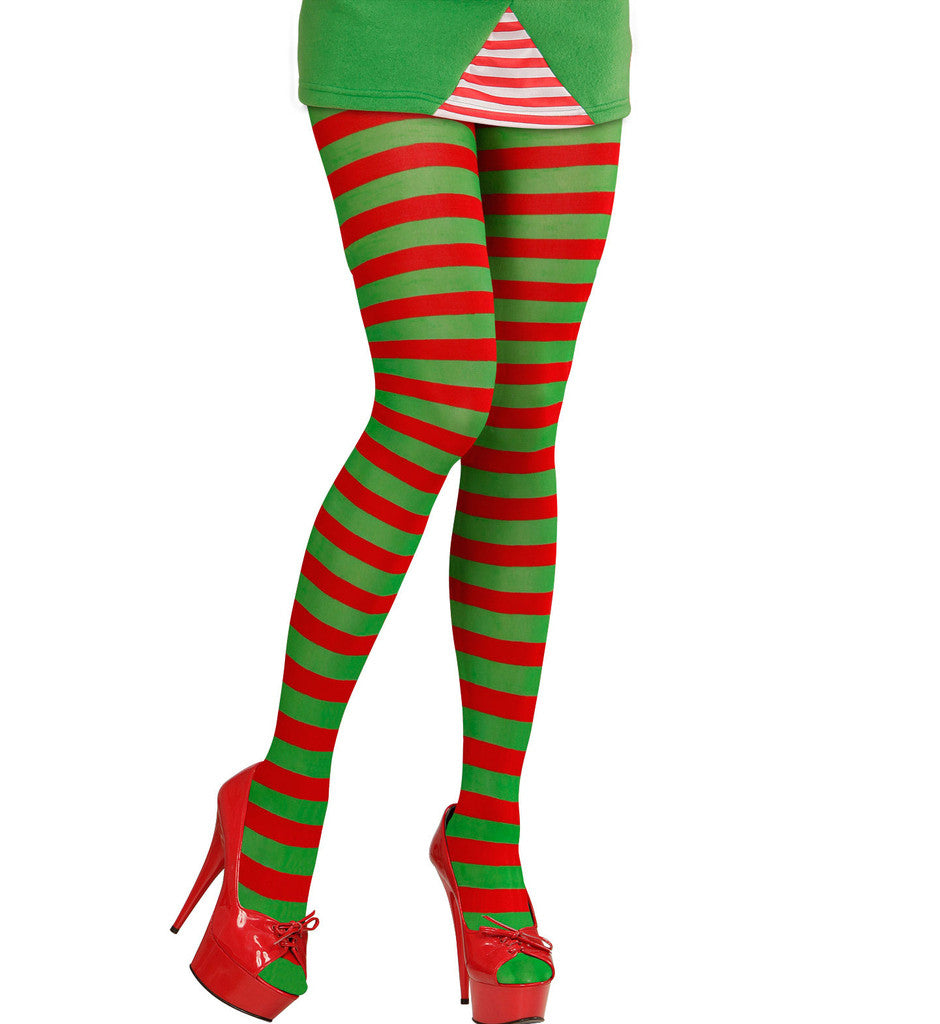kerstelf panty rood groen