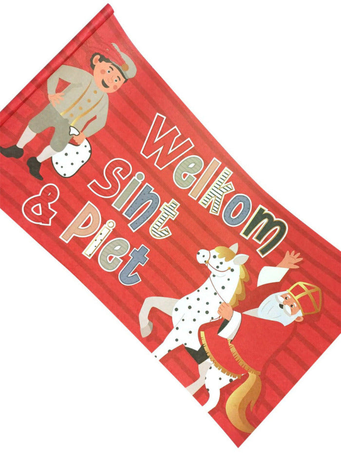 Sint en Piet Zwaaivlaggen Rood 50 stuks