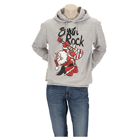 Foute kersttrui hoodie Santa rocks