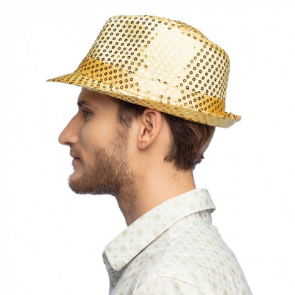 gouden glitter hoed