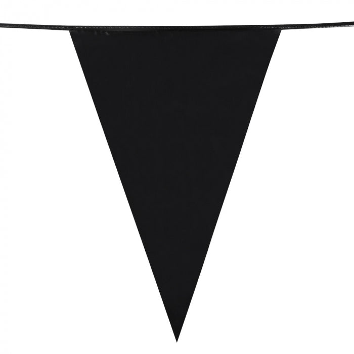 Zwarte vlaggenlijn 10 met puntvlaggen