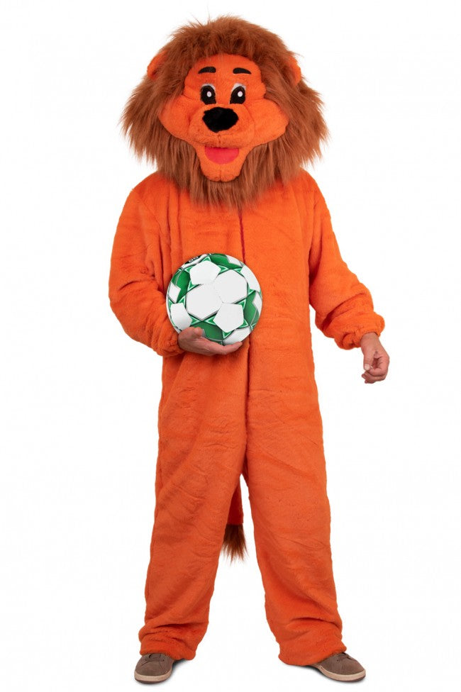 Oranje mascotte leeuw verkleedpak