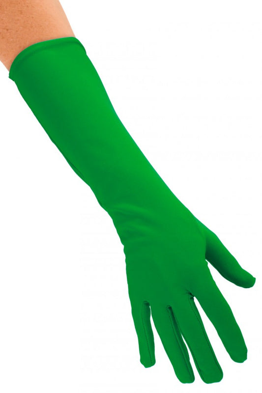 Groene lange handschoenen