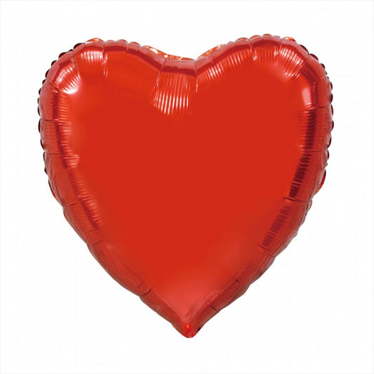 rood folie hart ballon 46cm
