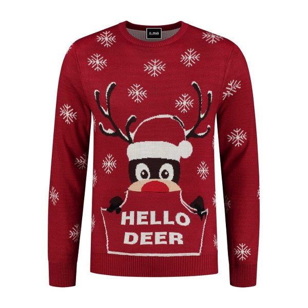 Rudolph Hello Deer Kerst trui