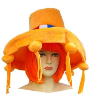 oranje hoed tassels