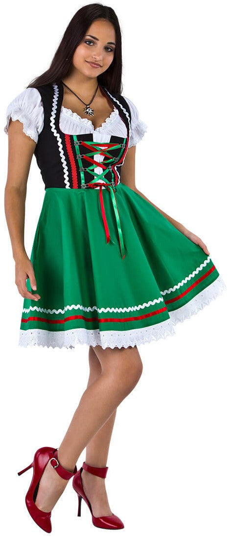 groene dirndl katoen