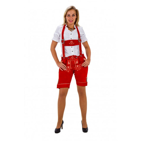 Dames Lederhose Rood