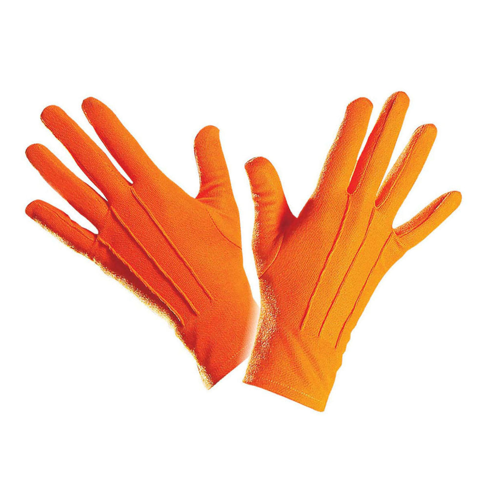 oranje korte handschoenen