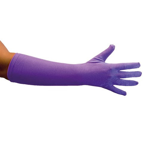 handschoenen lang satijn paars