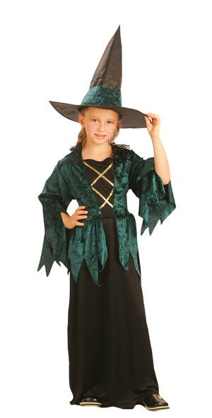 Heks jurk gothic groen