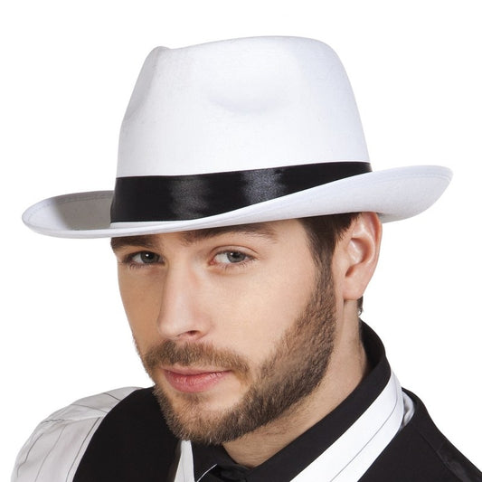 Witte maffia hoed