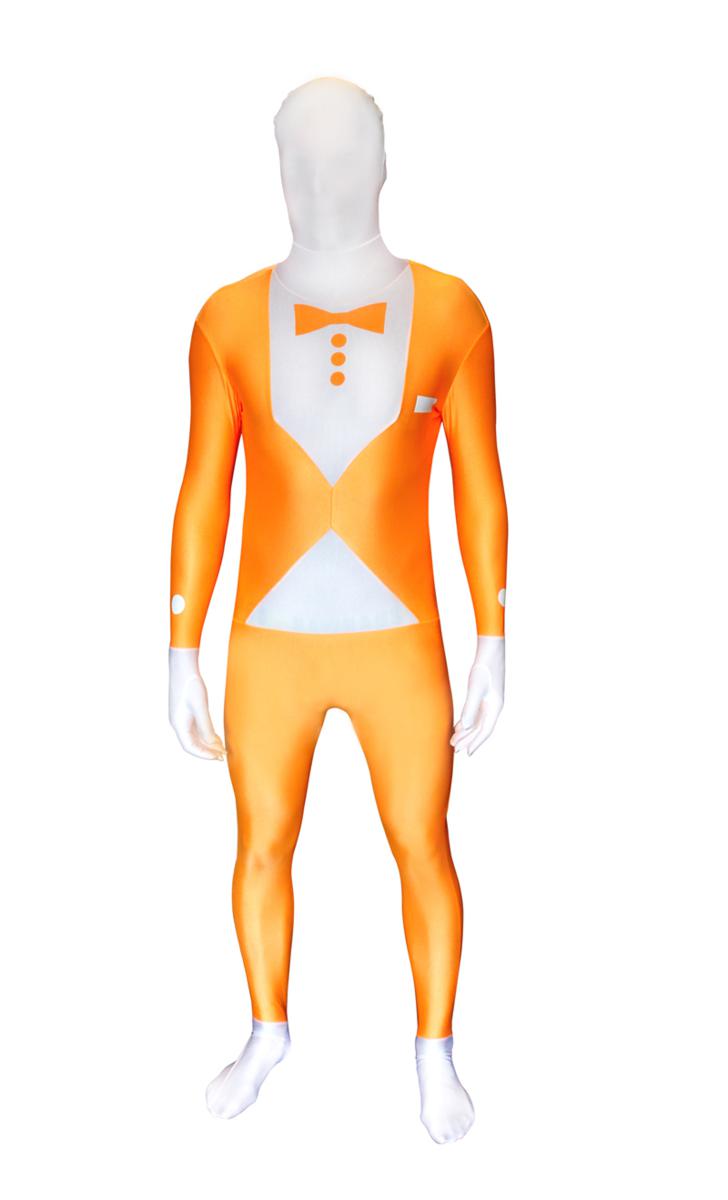 oranje glow kostuum morphsuit