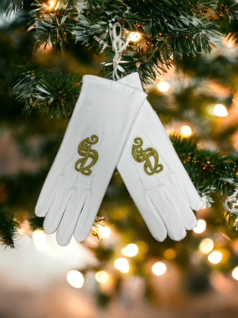 Sinterklaas en Kerstman handschoenen met S
