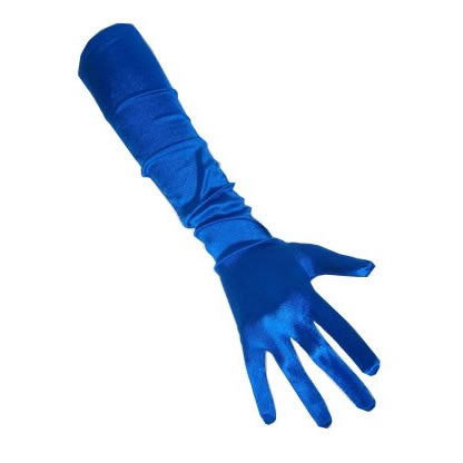 Lange handschoenen blauw