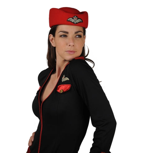 stewardess met hoedje