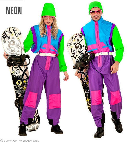 snowboarder kostuum neon