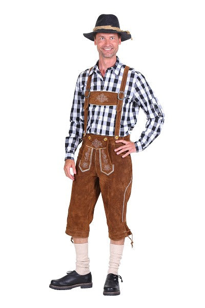Tiroler broek Leer Midden bruin