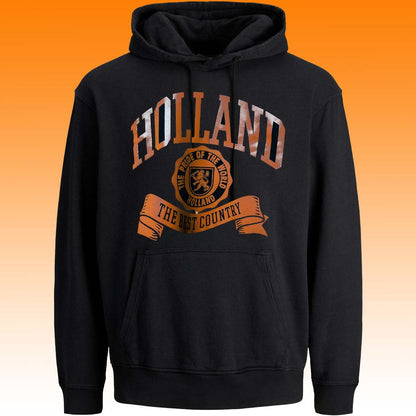 Holland Hoodie Zwart oranje